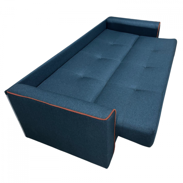 Canapea VERA extensibila, 3 locuri, lada de depozitare, stofa rosu bordo, 225x90x90 [5]