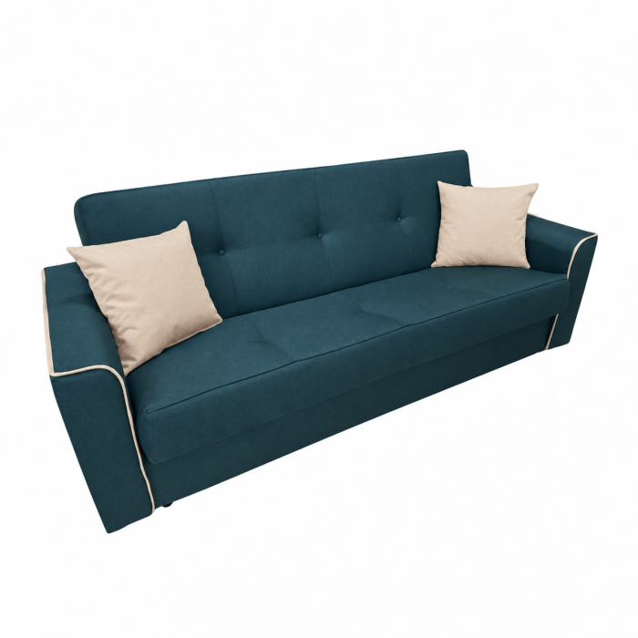 Canapea VERA extensibila, 3 locuri, lada de depozitare, stofa rosu bordo, 225x90x90 [44]