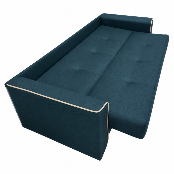 Canapea VERA extensibila, 3 locuri, lada de depozitare, stofa rosu bordo, 225x90x90 [30]