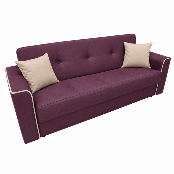 Canapea VERA extensibila, 3 locuri, lada de depozitare, stofa rosu bordo, 225x90x90 [41]