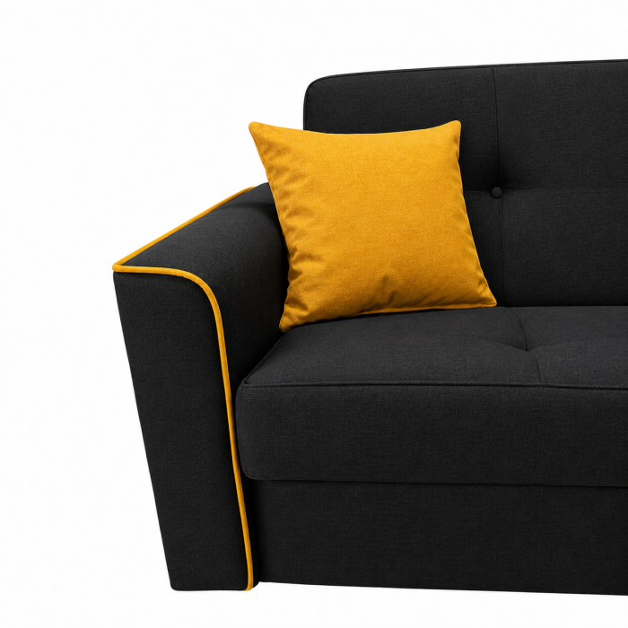 Canapea VERA extensibila, 3 locuri, lada de depozitare, stofa rosu bordo, 225x90x90 [40]