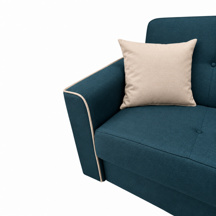 Canapea VERA extensibila, 3 locuri, lada de depozitare, stofa rosu bordo, 225x90x90 [3]