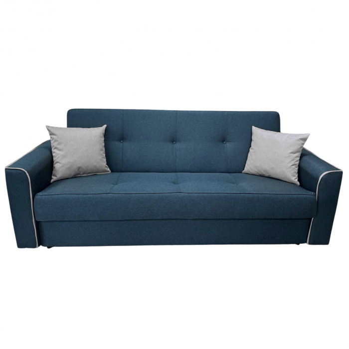 Canapea VERA extensibila, 3 locuri, lada de depozitare, stofa rosu bordo, 225x90x90 [7]