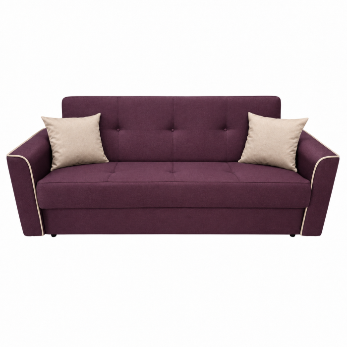 Canapea VERA extensibila, 3 locuri, lada de depozitare, stofa rosu bordo, 225x90x90 [37]