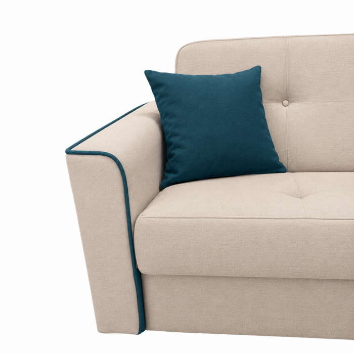 Canapea VERA extensibila, 3 locuri, lada de depozitare, stofa rosu bordo, 225x90x90 [47]