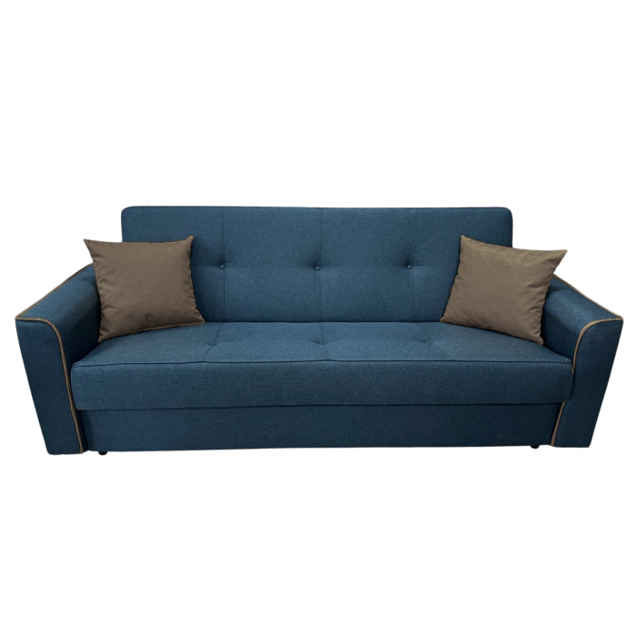 Canapea VERA extensibila, 3 locuri, lada de depozitare, stofa rosu bordo, 225x90x90 [1]