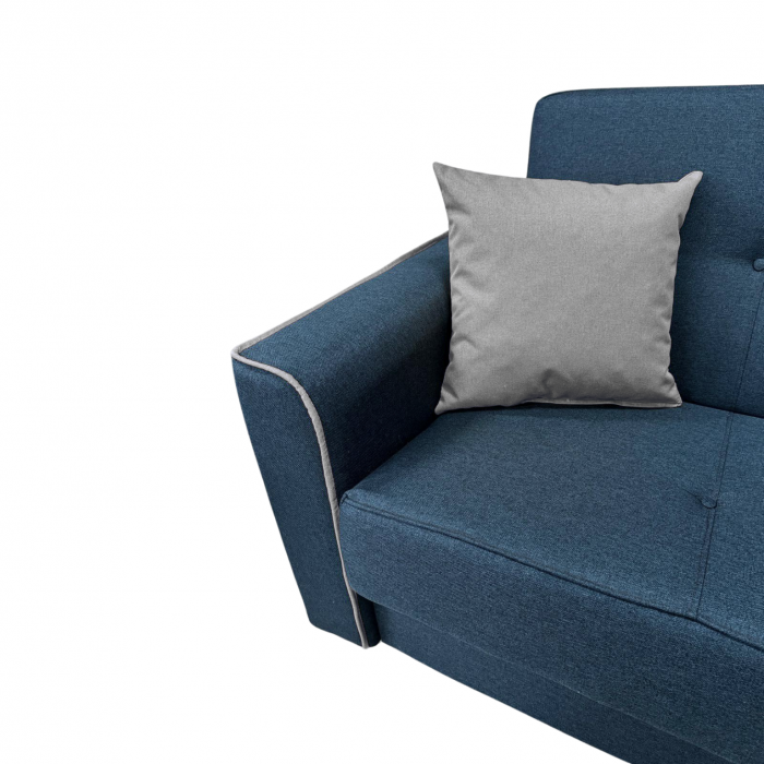 Canapea VERA extensibila, 3 locuri, lada de depozitare, stofa rosu bordo, 225x90x90 [6]