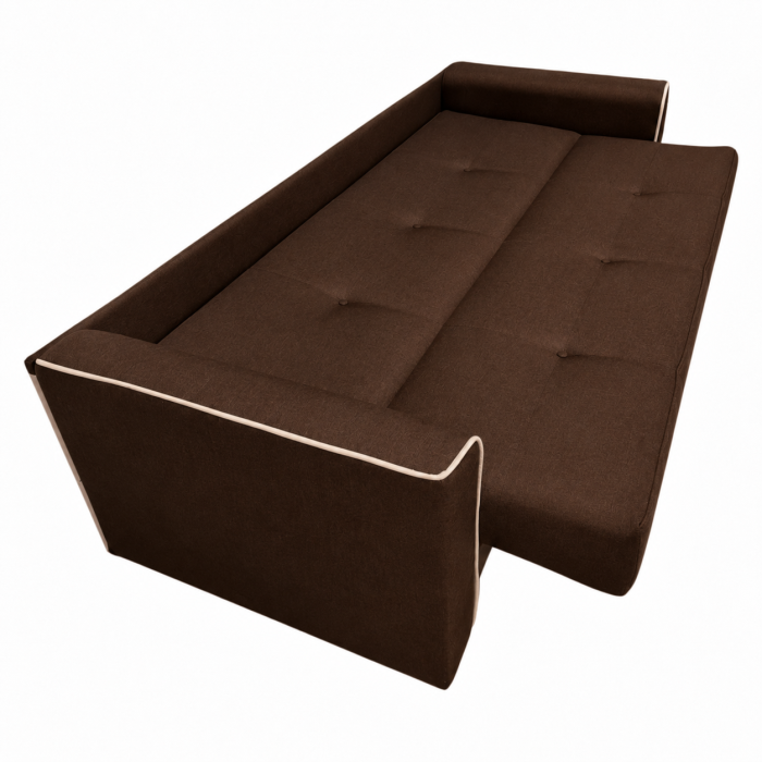 Canapea VERA extensibila, 3 locuri, lada de depozitare, stofa rosu bordo, 225x90x90 [26]