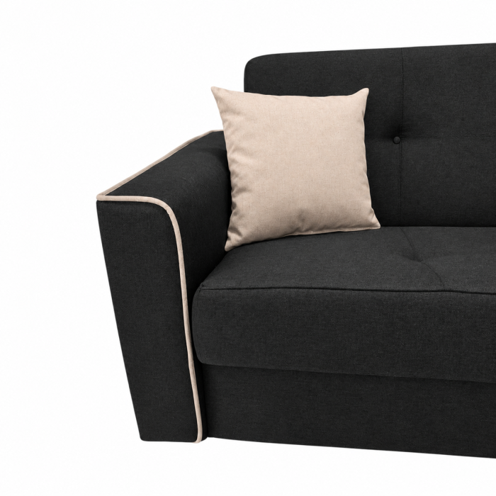 Canapea VERA extensibila, 3 locuri, lada de depozitare, stofa rosu bordo, 225x90x90 [9]