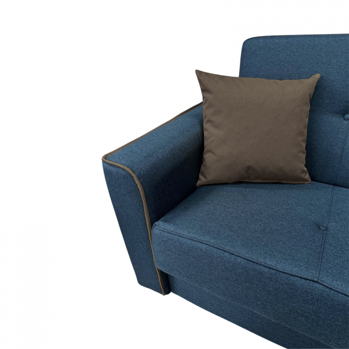 Canapea VERA extensibila, 3 locuri, lada de depozitare, stofa rosu bordo, 225x90x90 [4]