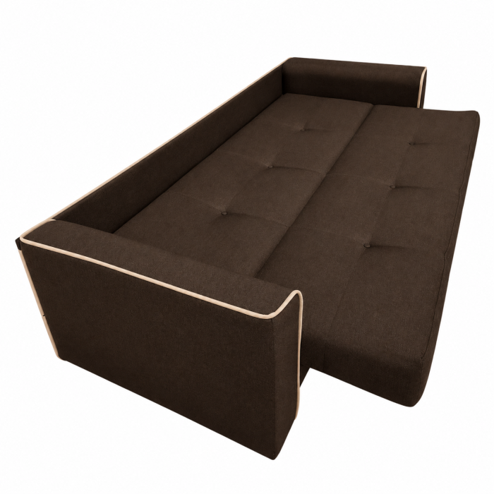 Canapea VERA extensibila, 3 locuri, lada de depozitare, stofa rosu bordo, 225x90x90 [27]