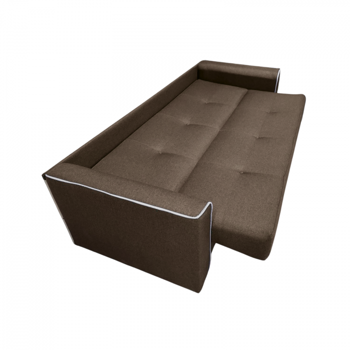Canapea VERA extensibila, 3 locuri, lada de depozitare, stofa rosu bordo, 225x90x90 [4]