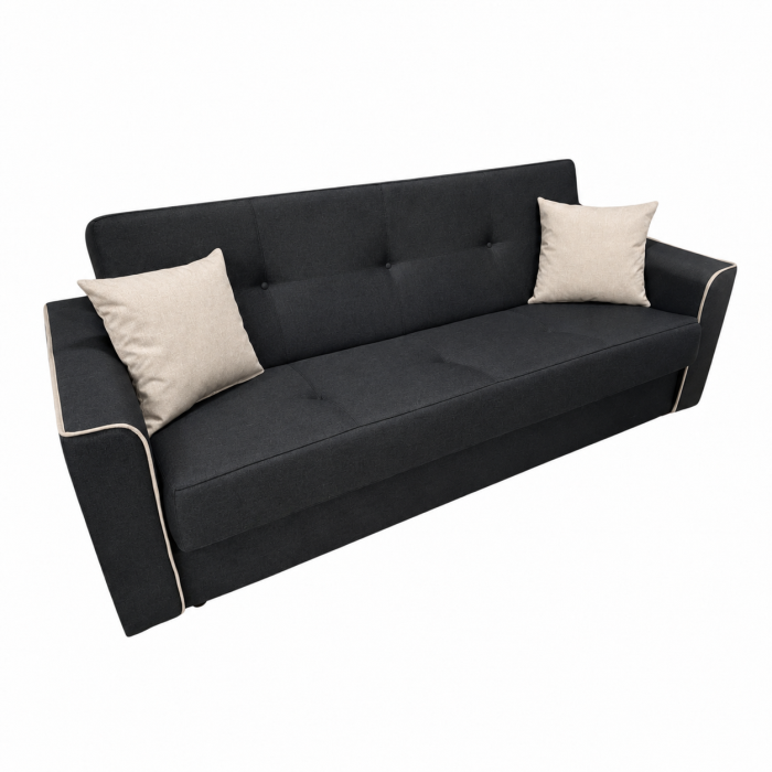 Canapea VERA extensibila, 3 locuri, lada de depozitare, stofa rosu bordo, 225x90x90 [12]