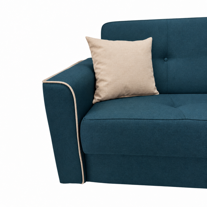 Canapea VERA extensibila, 3 locuri, lada de depozitare, stofa rosu bordo, 225x90x90 [45]