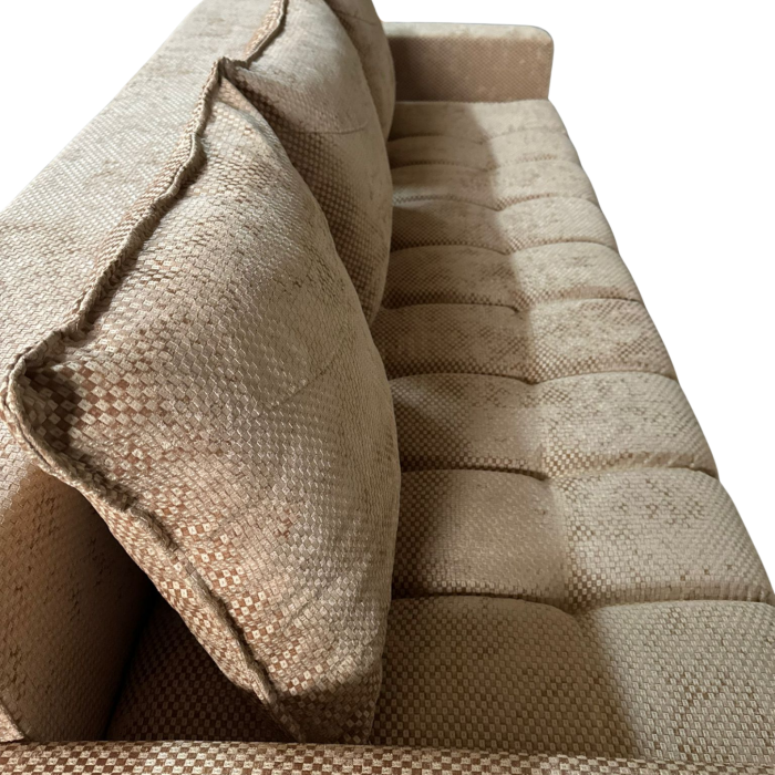 Canapea ZARA extensibila, 3 locuri, cu lada de depozitare, stofa bej auriu , 220x95x80 [7]