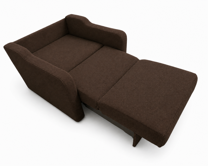 Fotoliu SAMY extensibil, cu lada de depozitare, stofa negru cu gri , 103x100x92 [2]