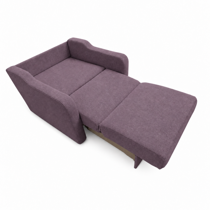 Fotoliu SAMY extensibil, cu lada de depozitare, stofa negru cu gri , 103x100x92 [3]