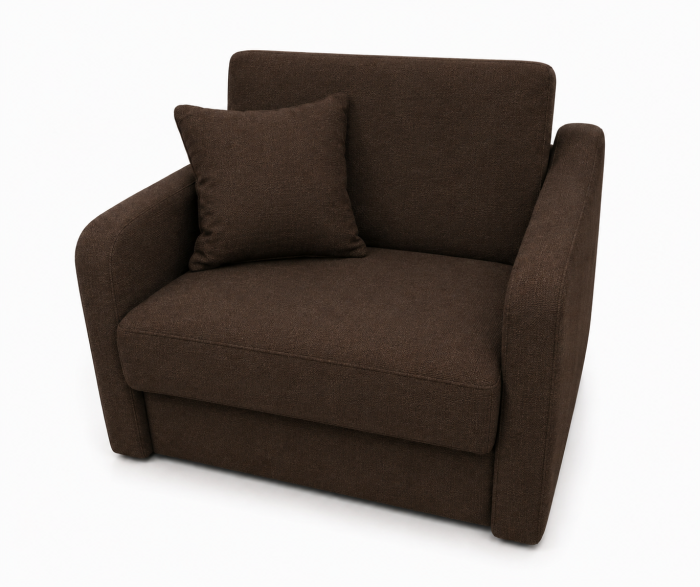 Fotoliu SAMY extensibil, cu lada de depozitare, stofa negru cu gri , 103x100x92 [3]