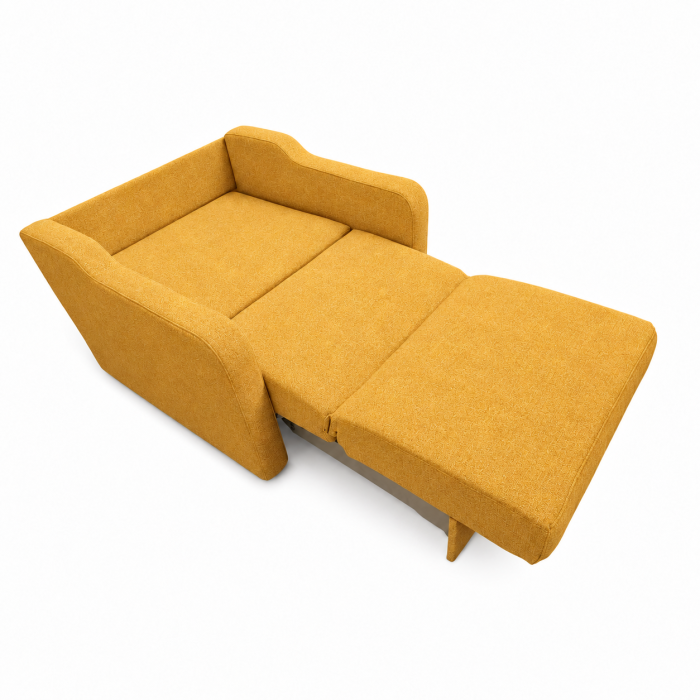 Fotoliu SAMY extensibil, cu lada de depozitare, stofa negru cu gri , 103x100x92 [2]