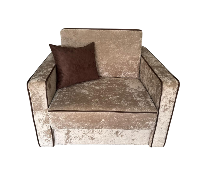 Fotoliu SAMY NEXT extensibil, cu lada de depozitare, stofa plusata bej , cadru metalic ,103x100x92 [3]