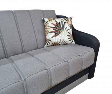 Canapea ALEX extensibila, 3 locuri, cu lada de depozitare, stofa mov, 220x90x90 [1]