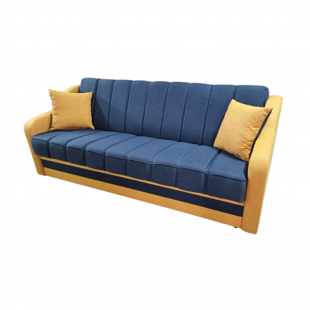 Canapele - Canapea ALEX extensibila, 3 locuri, cu lada de depozitare, stofa mov, 220x90x90