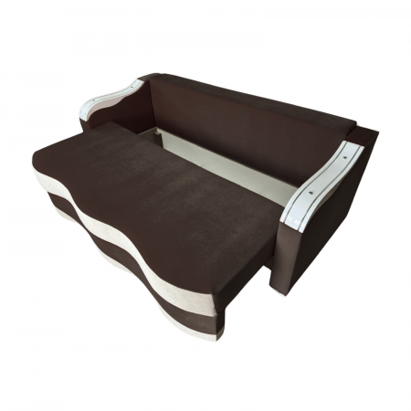 Canapea DIANA extensibila, 3 locuri, cu lada de depozitare, catifea crem cu roz, 220x100x85 [3]