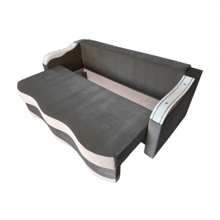 Canapea DIANA extensibila, 3 locuri, cu lada de depozitare, catifea crem cu roz, 220x100x85 [3]