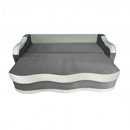 Canapea DIANA extensibila, 3 locuri, cu lada de depozitare, catifea crem cu roz, 220x100x85 [4]