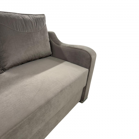Canapea GIULIA extensibila, 3 locuri, cu lada de depozitare, catifea gri , 220x100x80 [3]