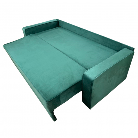Canapea LARISA extensibila, 3 locuri, lada de depozitare, catifea bleumarin, 220x95x85 [3]