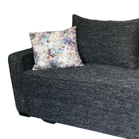 Canapea LARISA extensibila, 3 locuri, lada de depozitare, catifea bleumarin, 220x95x85 [3]