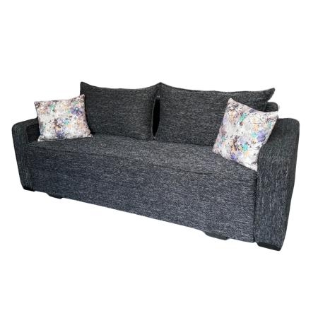 Canapea LARISA extensibila, 3 locuri, lada de depozitare, catifea bleumarin, 220x95x85 [1]