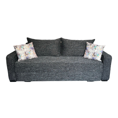Canapele - Canapea LARISA extensibila, 3 locuri, lada de depozitare, catifea bleumarin, 220x95x85
