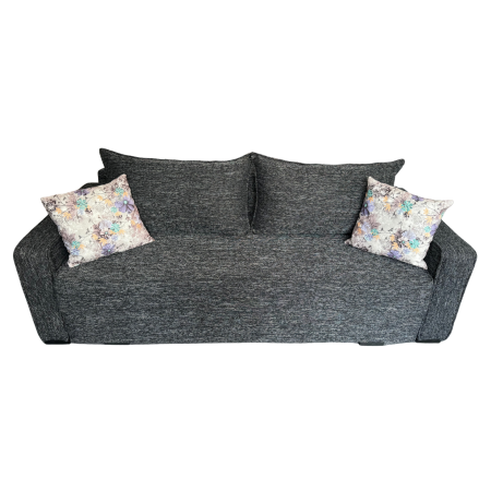Canapea LARISA extensibila, 3 locuri, lada de depozitare, catifea bleumarin, 220x95x85 [8]