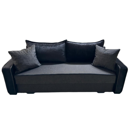 Canapele - Canapea LARISA extensibila, 3 locuri, lada de depozitare, catifea bleumarin, 220x95x85