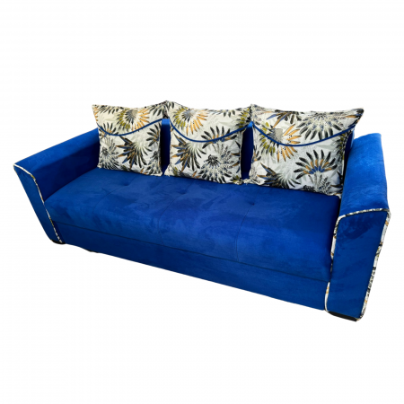 Canapea LILI extensibila, 3 locuri, cu lada de depozitare, catifea verde padure , 220x95x80 [1]