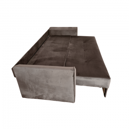 Canapea LILI extensibila, 3 locuri, cu lada de depozitare, catifea verde padure , 220x95x80 [2]