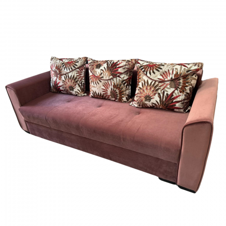 Canapea LILI extensibila, 3 locuri, cu lada de depozitare, catifea verde padure , 220x95x80 [1]