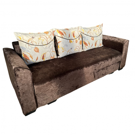 Canapea LILI extensibila, 3 locuri, cu lada de depozitare, catifea verde padure , 220x95x80 [3]