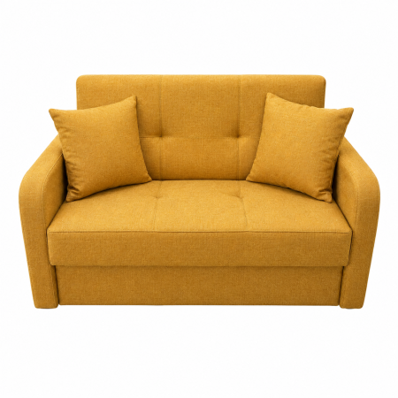 Canapele - Canapea SAMY extensibila, 2 locuri, cu lada de depozitare, stofa albastru, 152x100x92