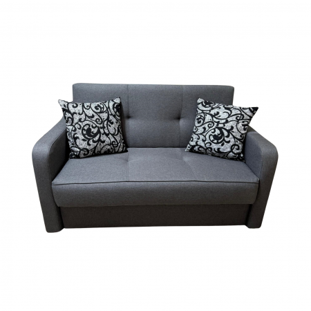 Canapele - Canapea SAMY extensibila, 2 locuri, cu lada de depozitare, stofa albastru, 152x100x92