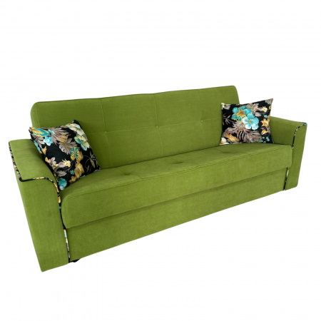 Canapea VERA extensibila, 3 locuri, lada de depozitare, stofa rosu bordo, 225x90x90 [2]