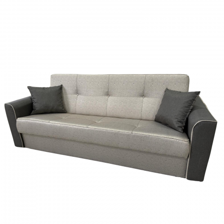 Canapea VERA extensibila, 3 locuri, lada de depozitare, stofa rosu bordo, 225x90x90 [2]