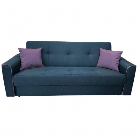 Canapea VERA extensibila, 3 locuri, lada de depozitare, stofa rosu bordo, 225x90x90 [7]
