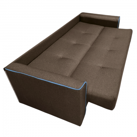 Canapea VERA extensibila, 3 locuri, lada de depozitare, stofa rosu bordo, 225x90x90 [3]