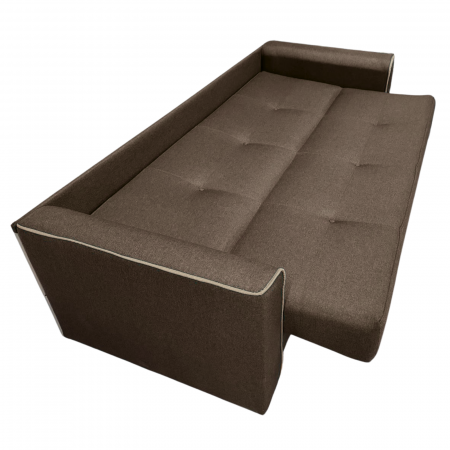 Canapea VERA extensibila, 3 locuri, lada de depozitare, stofa rosu bordo, 225x90x90 [4]