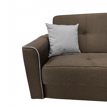 Canapea VERA extensibila, 3 locuri, lada de depozitare, stofa rosu bordo, 225x90x90 [4]
