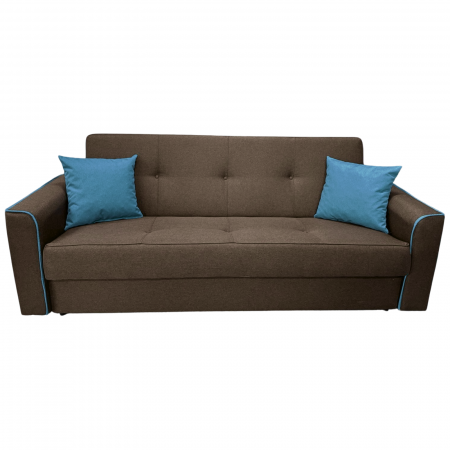 Canapea VERA extensibila, 3 locuri, lada de depozitare, stofa rosu bordo, 225x90x90 [5]