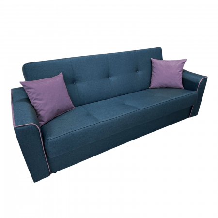 Canapea VERA extensibila, 3 locuri, lada de depozitare, stofa rosu bordo, 225x90x90 [2]